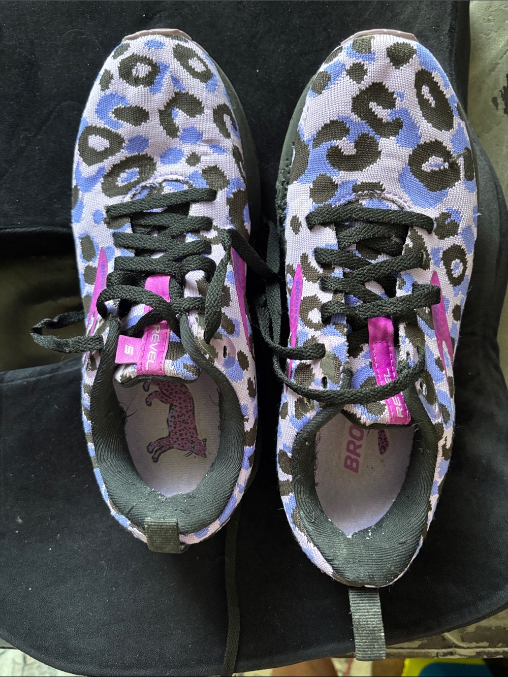 Brooks Leopard Print Sneakers Worn only a handful times